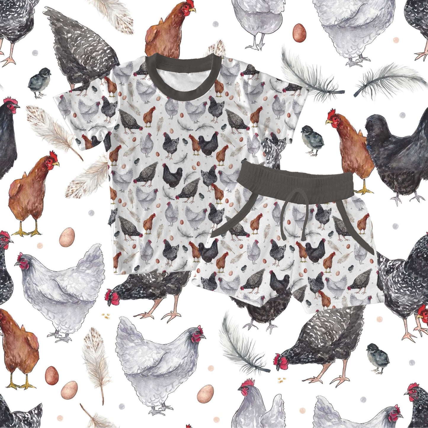 Preorder|Waylon’s Chickens Daywear Short Set
