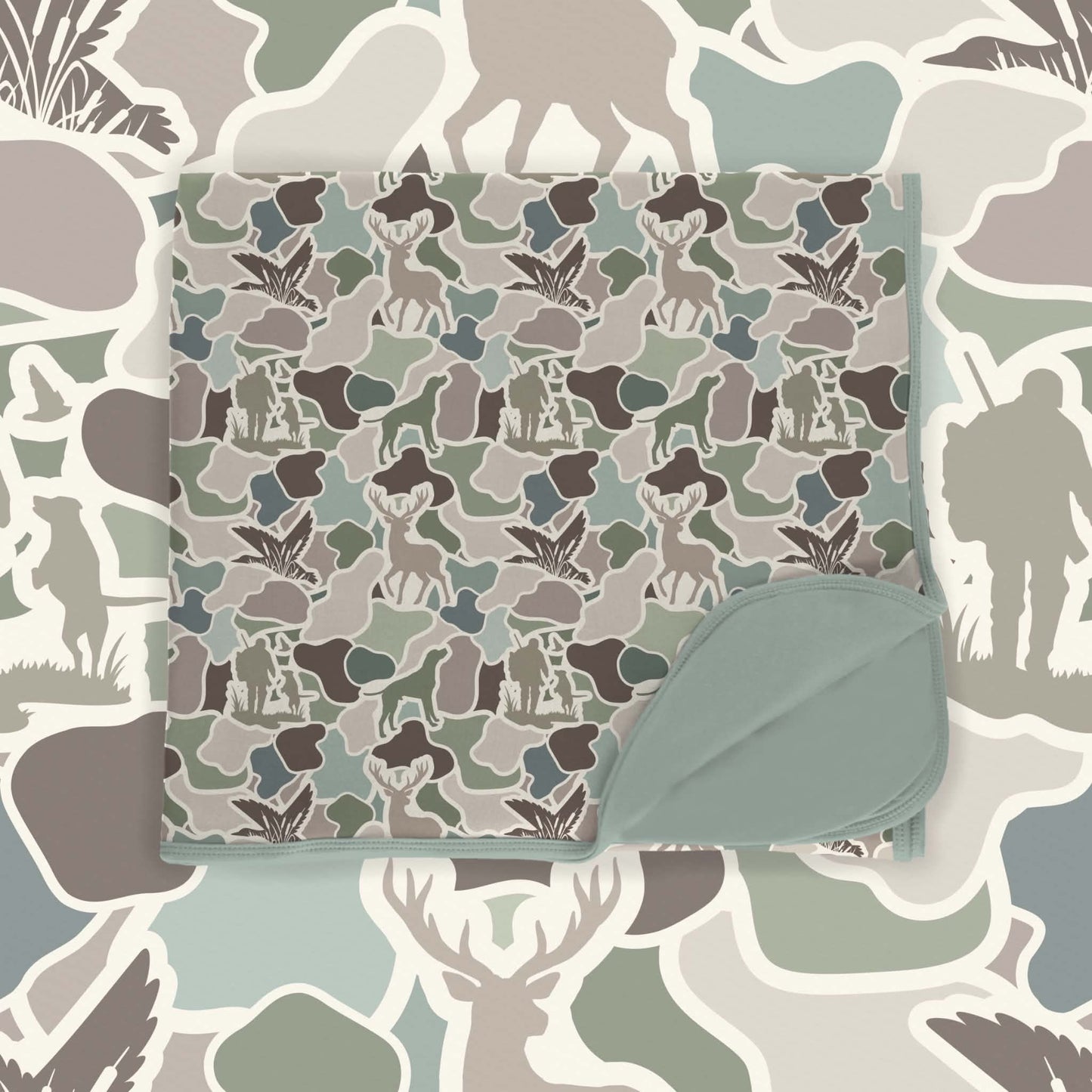 Preorder|Sage Brush Camo Double Layer Bamboo Blanket