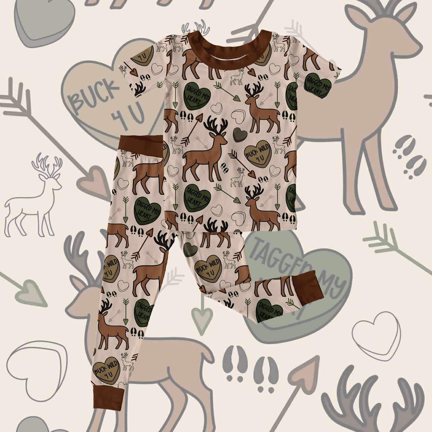 Preorder|Little Woodland Valentine PJ Set