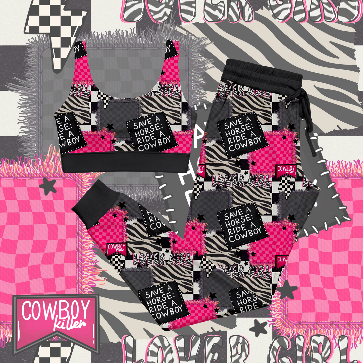 Ride A Cowboy: Womens Bralette Set