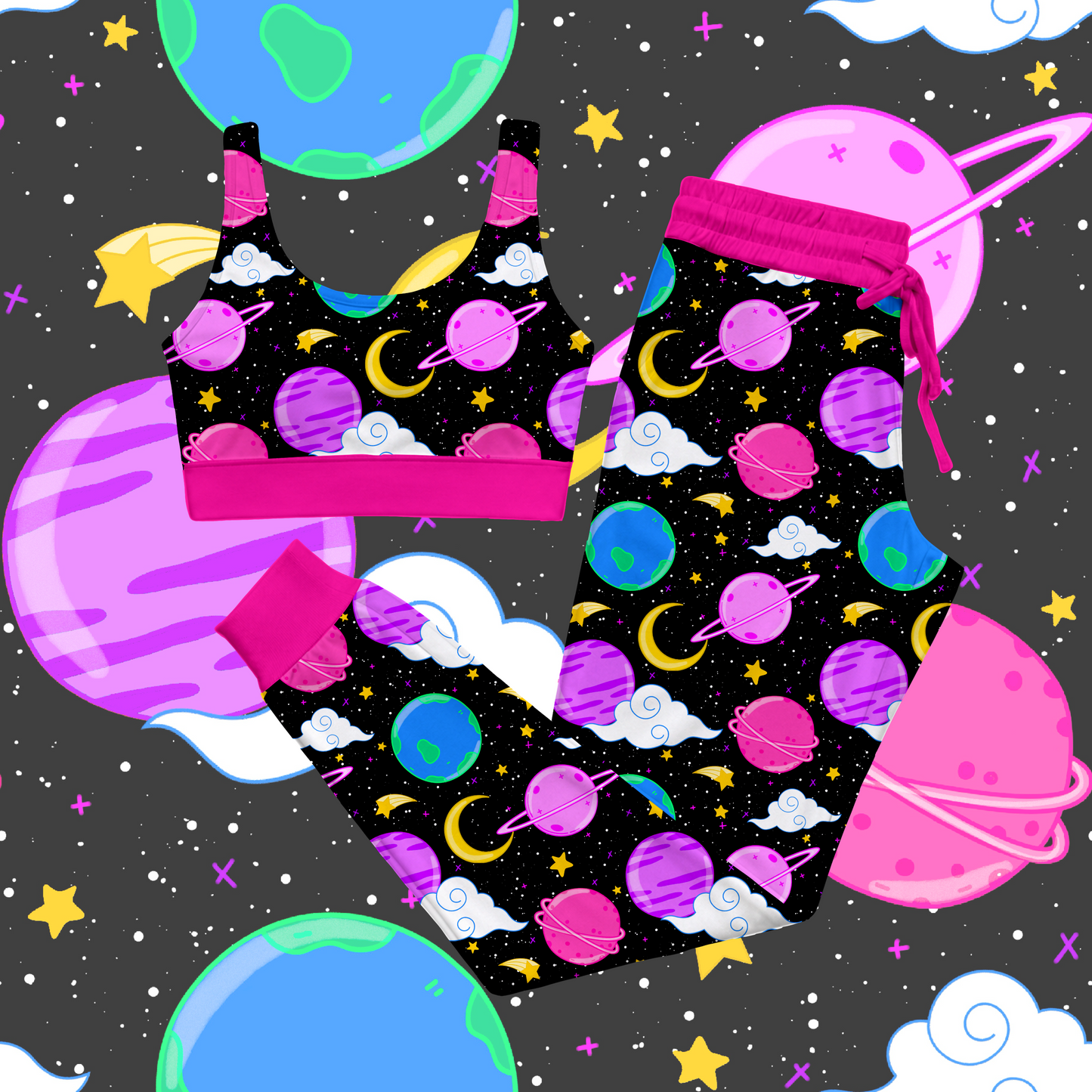 Cosmic Dreams: Womens Bralette Set