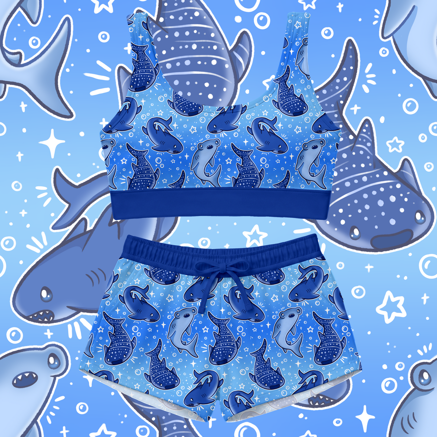 Baby, Theres a Shark in the Water: Bralette Set