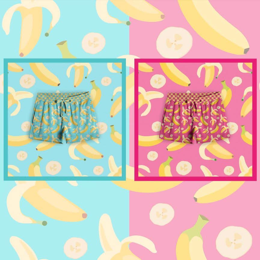 Preorder|Banana Chaos Mom Shorts