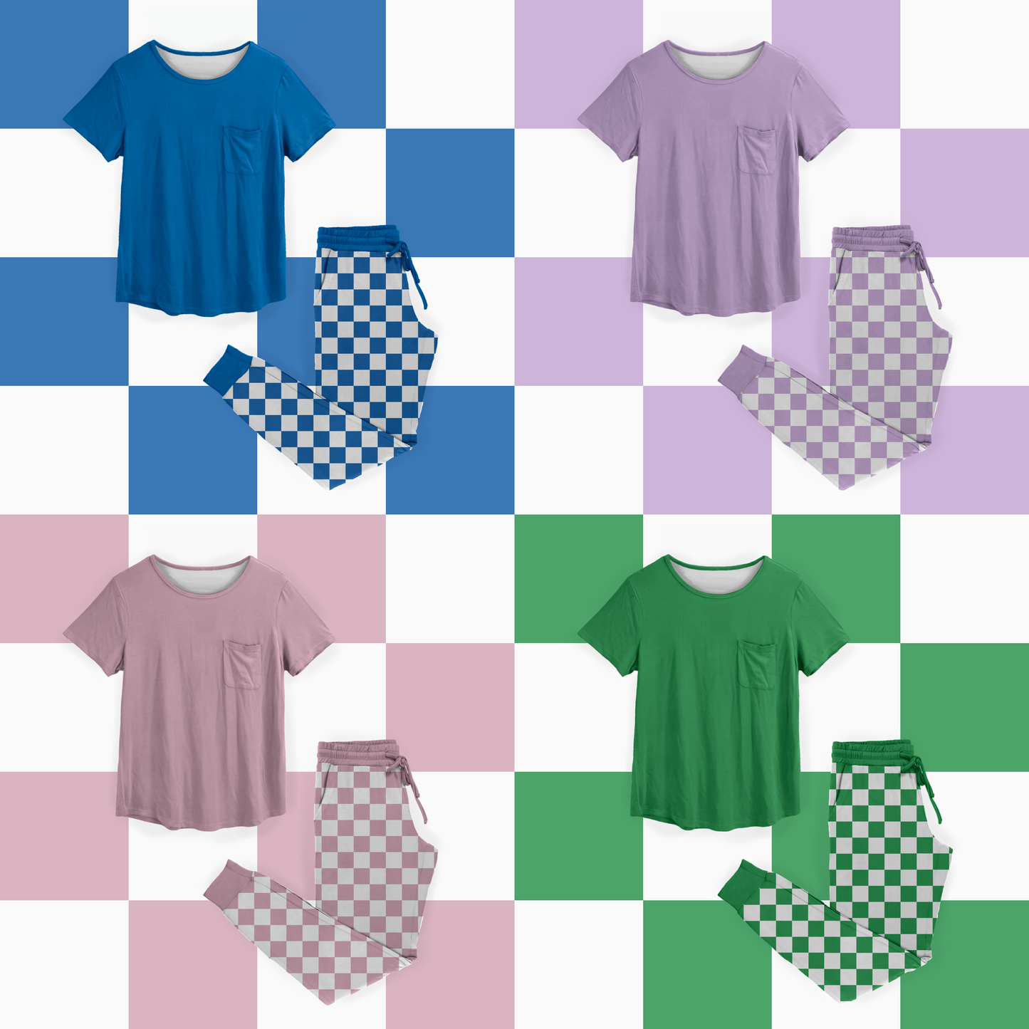 Preorder| Solid Checks Snuggle Set