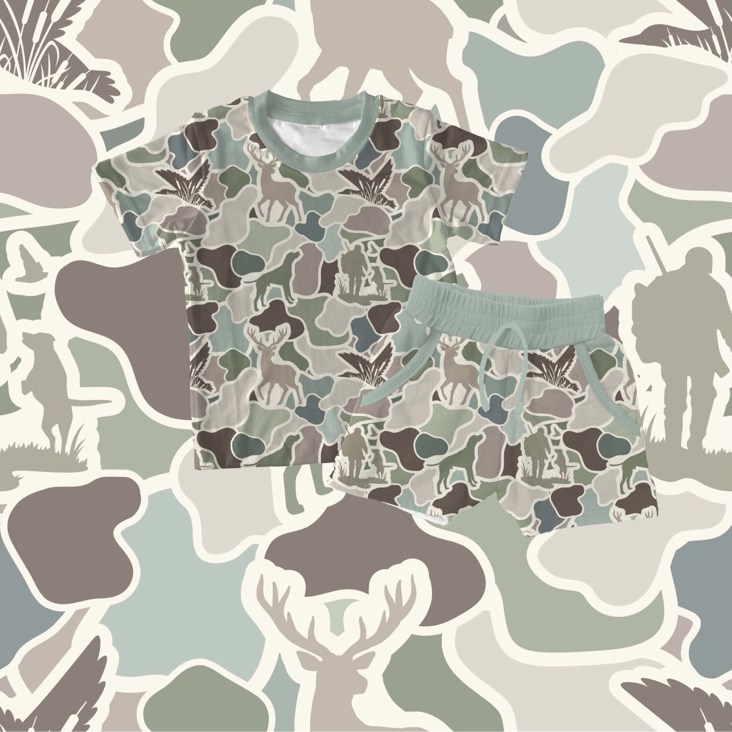 Preorder|Sage Brush Camo Daywear Short Set