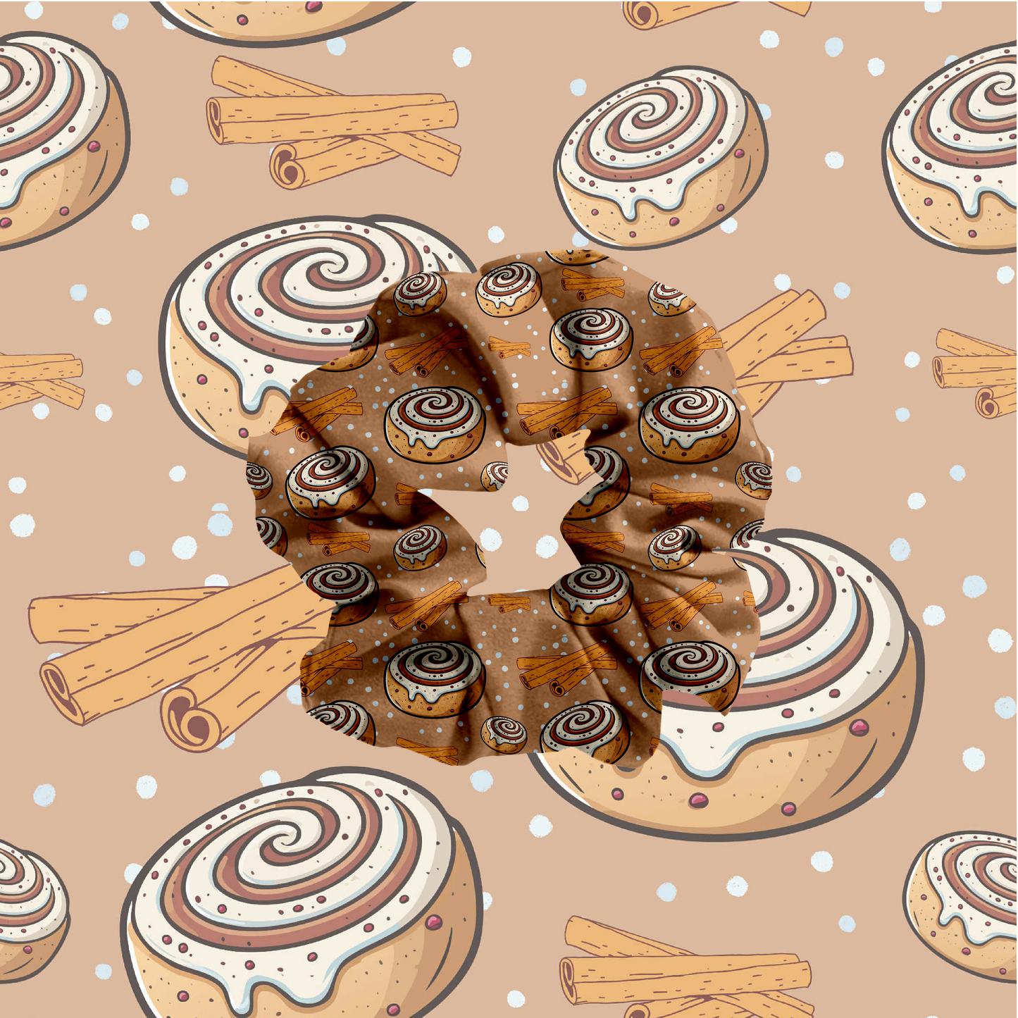Preorder|Sticky Bun Fun Bamboo Scrunchie