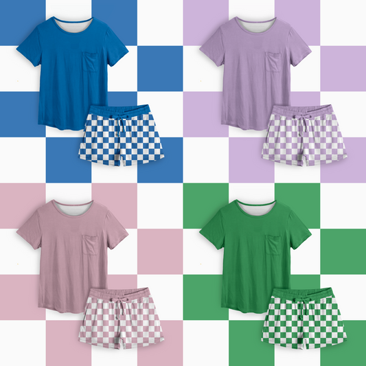 Preorder| Solid Checks Cozy Set