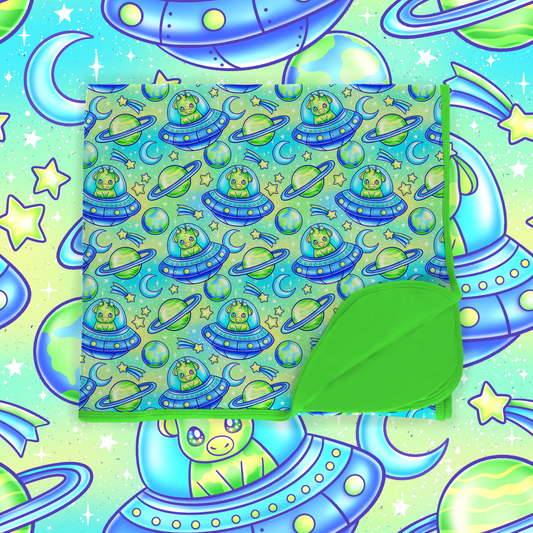 Space Cows: Double Layer Bamboo Blanket