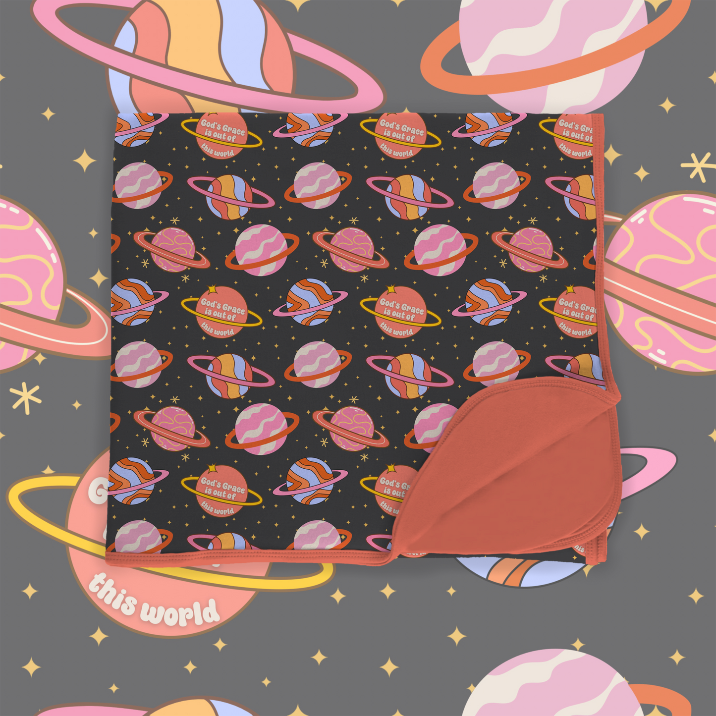 God's Grace Coral: Double Layer Bamboo Blanket