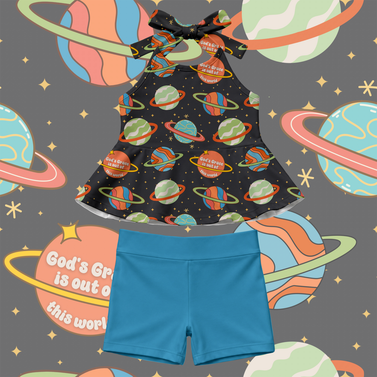 God's Grace Blue: Kids Styles