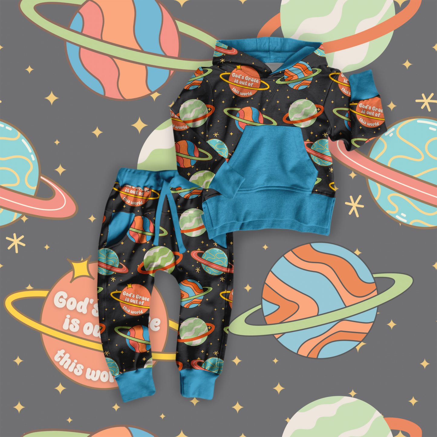 God's Grace Blue: Kids Styles