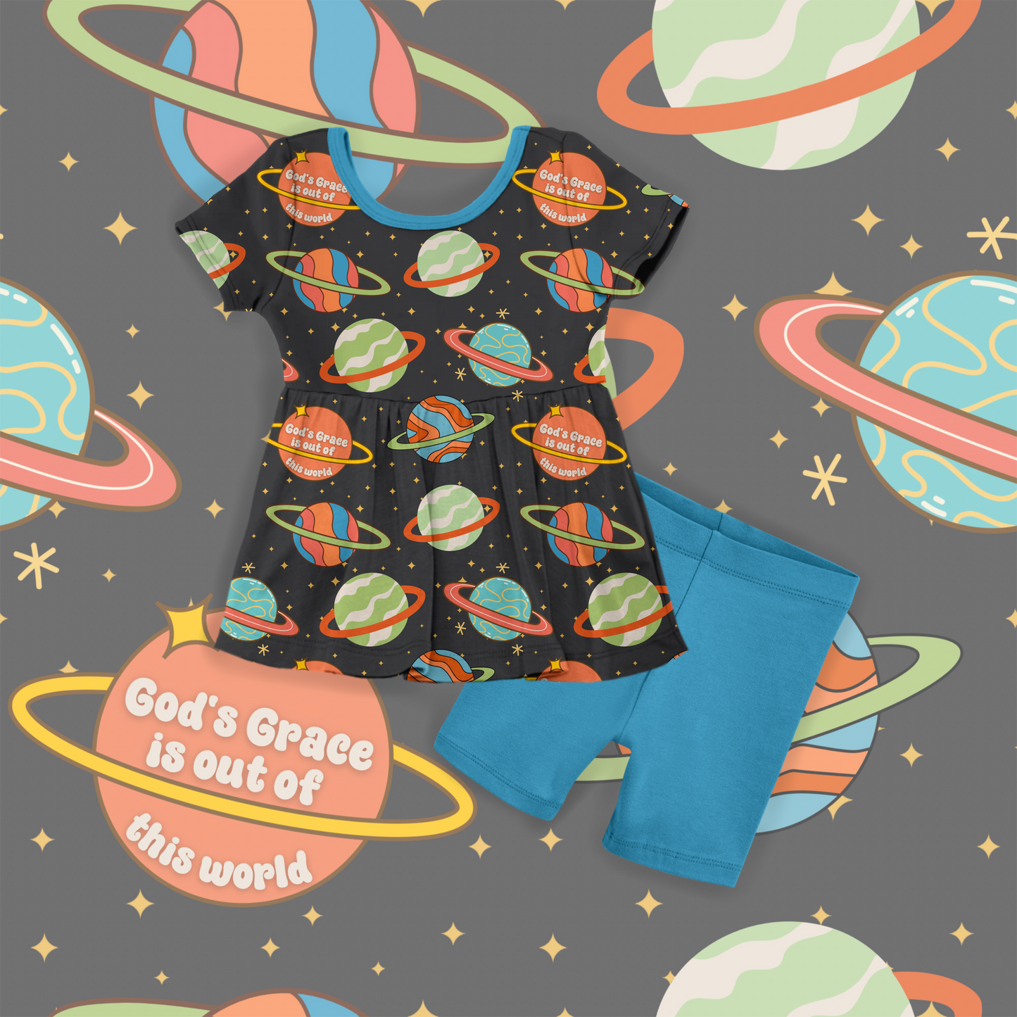 God's Grace Blue: Kids Styles