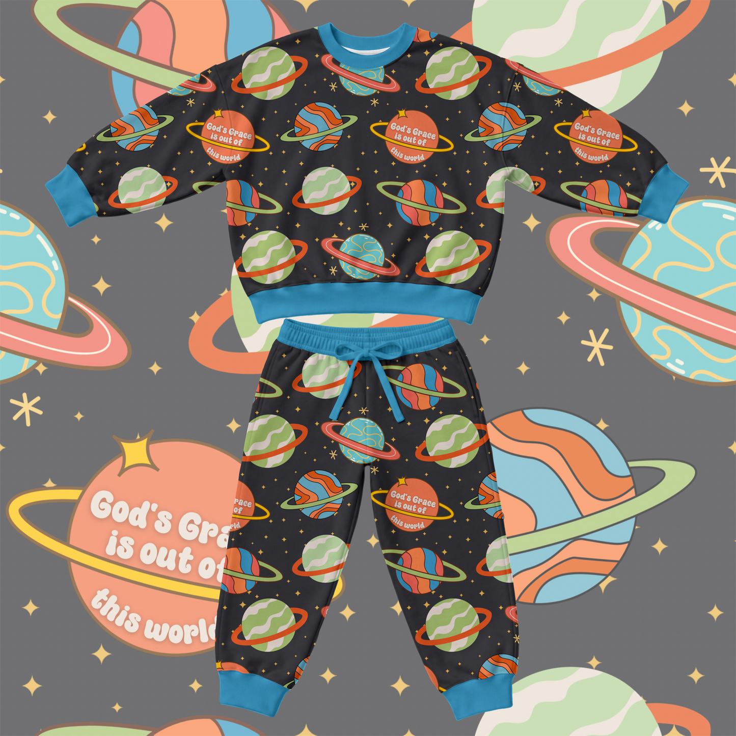 God's Grace Blue: Kids Styles
